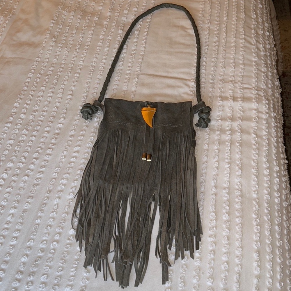 Free People Boho Suede Fringe Crossbody